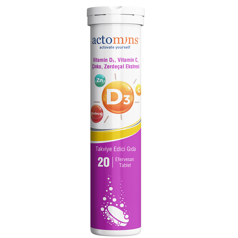 Actomins Vitamin D3 20'li